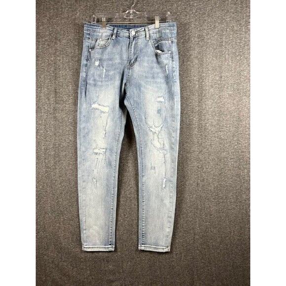 Denim Man Other - Denim Man Faded Distressed Jeans 33